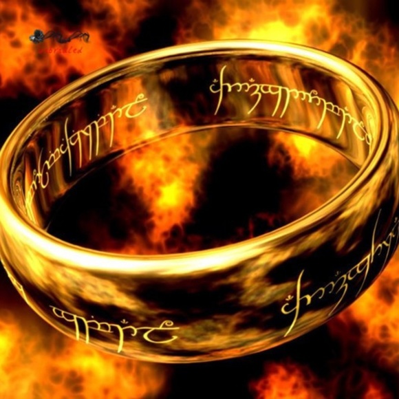 Lord of the Rings Ring in Stainless. Size 9, 10 & 11 in Titanium  8mm wide band - Picture 4 of 6